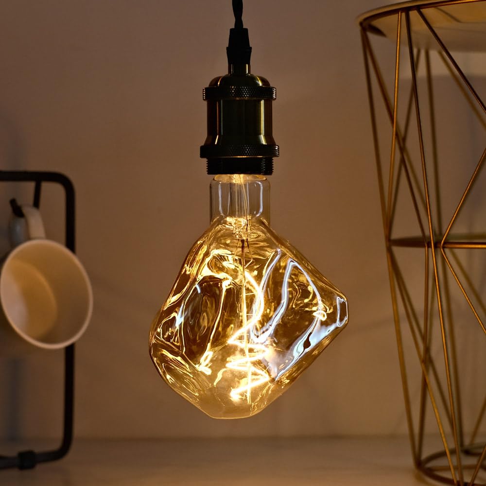 Ampoule Led rétro G125 Edison, 4W 2700K, cristal blanc chaud, ampoule