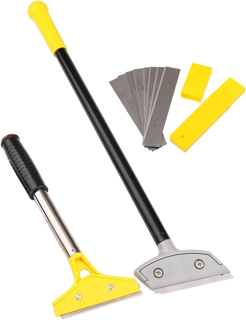Scrapers Set,Kattool Long Handle Scraping Tools Kit with 10pcs 4" Spare