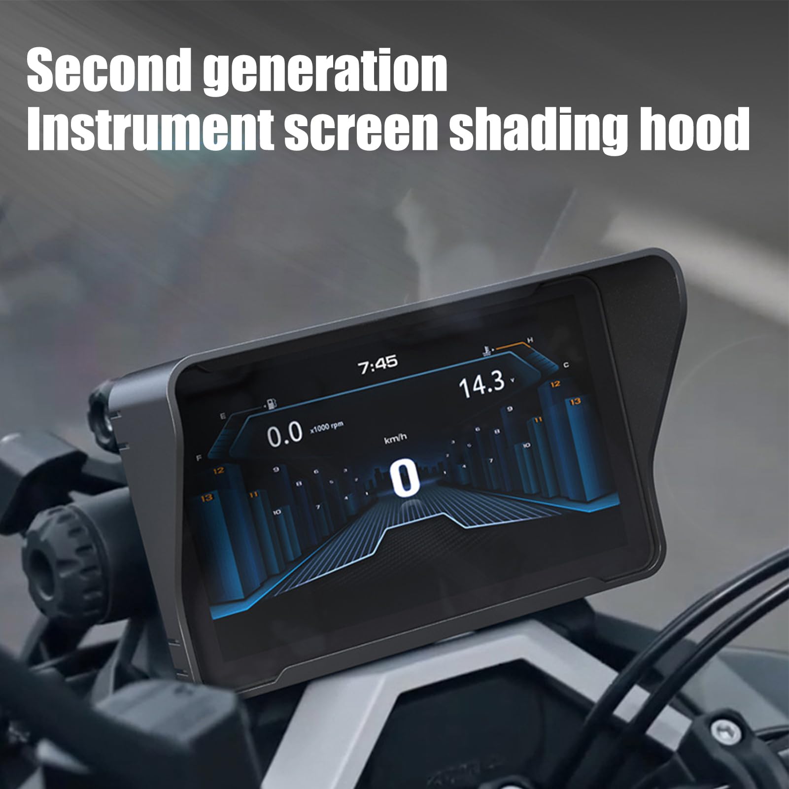 Motorcycle GPS Sunshade, Motorcycle Dashboard Cover, Anti Glare Visor Shield, Motorcycle Sun Visor Speedometer Tachometer Cover Display Shield Motorcycle Dashboard Protector