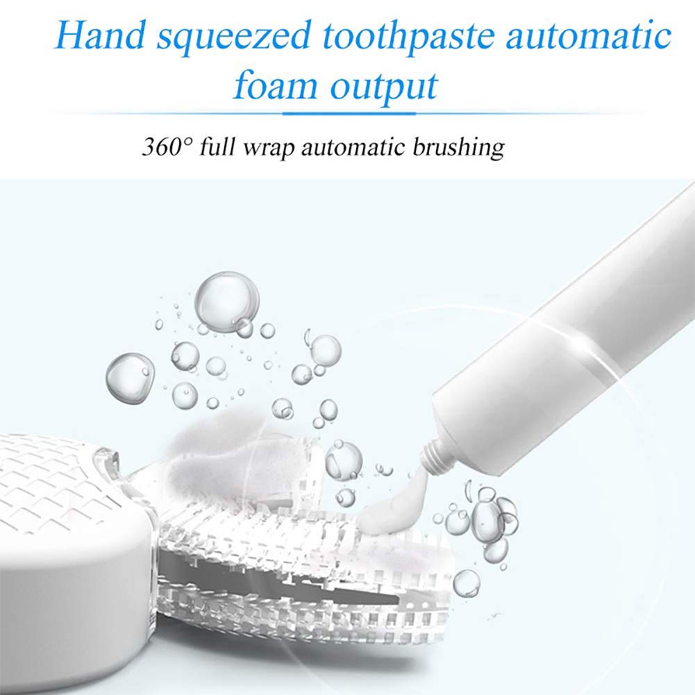 Cepillo De Dientes Eléctrico De 360 Grados, Cepillo De Dientes De Limpieza Inteligente Controlado Por Frecuencia, Cepillo De Dientes De Silicona Resistente Al Agua IPX7 Portátil Portátil Recargable