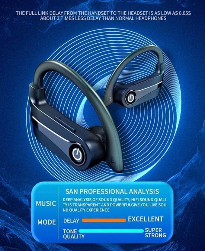 Person wearing YYK-Q63 earbud with ear hook