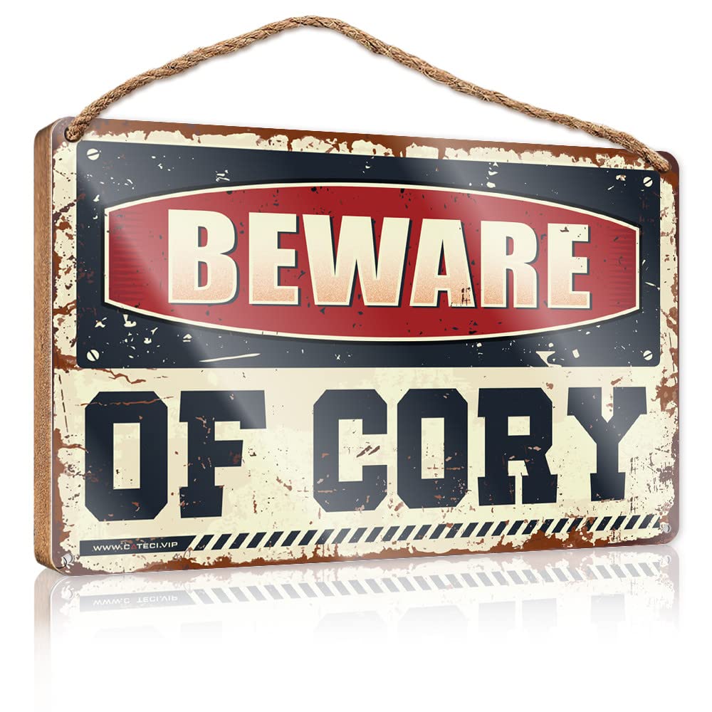 Yyhleh Boys One Color Fall Front Door Decor Beware Of Cory Wooden Sign Fall Front Porch Decor Door Decor(20X30cm)