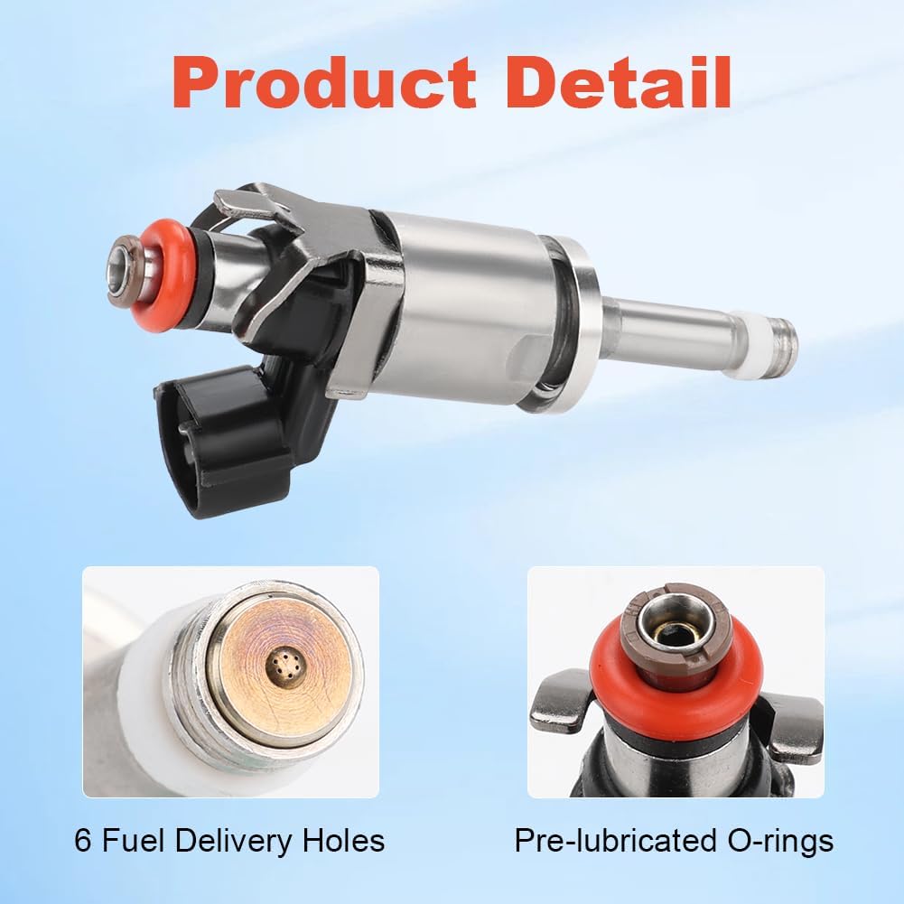 4Pcs Fuel Injectors Replacement for 16450-5LA-A01 16010-5LA-305 FJ1208 164505LAA01 160105LA305 Compatible with 2013-2017 Honda Accord/2015-2017 CR-V, 2016-2017 Acura ILX /2015-2017 TLX