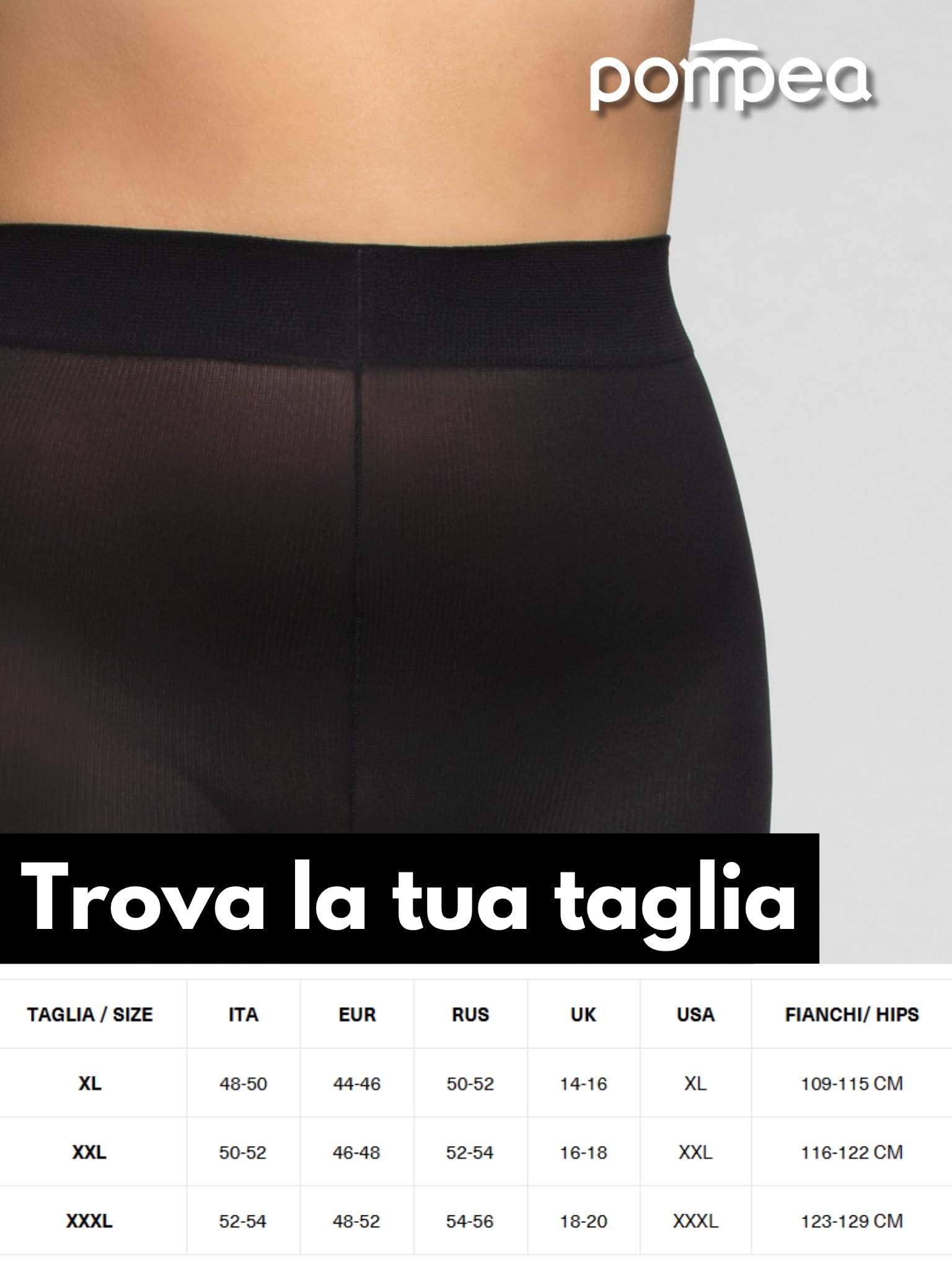 POMPEA Collant Donna 70 Denari Comfort Size, Collant Coprenti Opachi con Compressione Leggera
