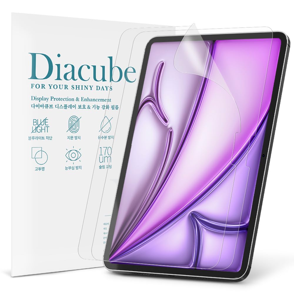 2-Pack Anti Glare Screen Protector with Blue Light Filter For iPad Air 13 inch M4/M3/M2 2026/2025/2024 (8th/7th/6th Gen), PET Film, Anti-Fingerprint, High Touch Sensitivity, Easy Installation