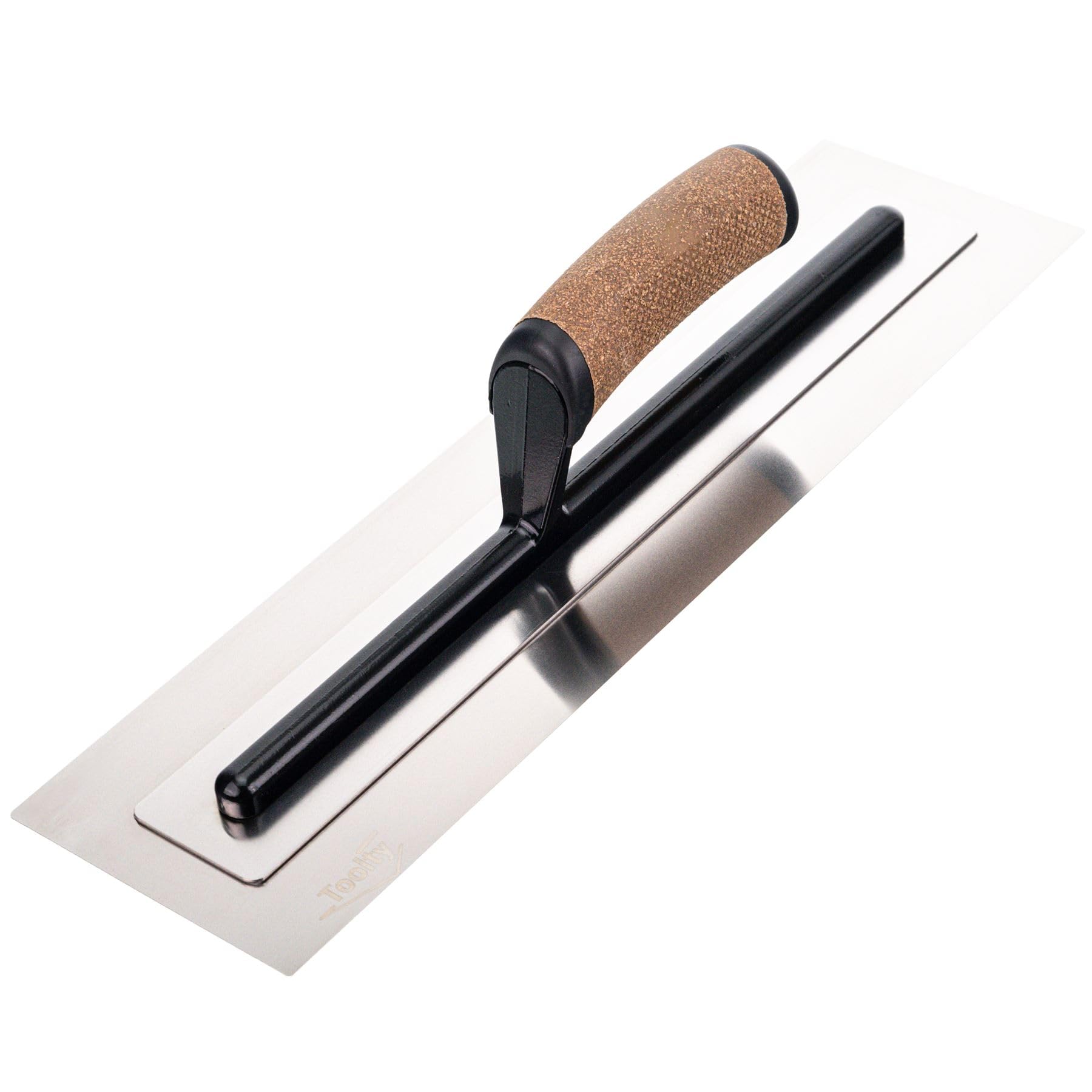Toolty Flexible Plaster Finishing Trowel Trowel With Cork Handle - Stainless Steel - 16Inch