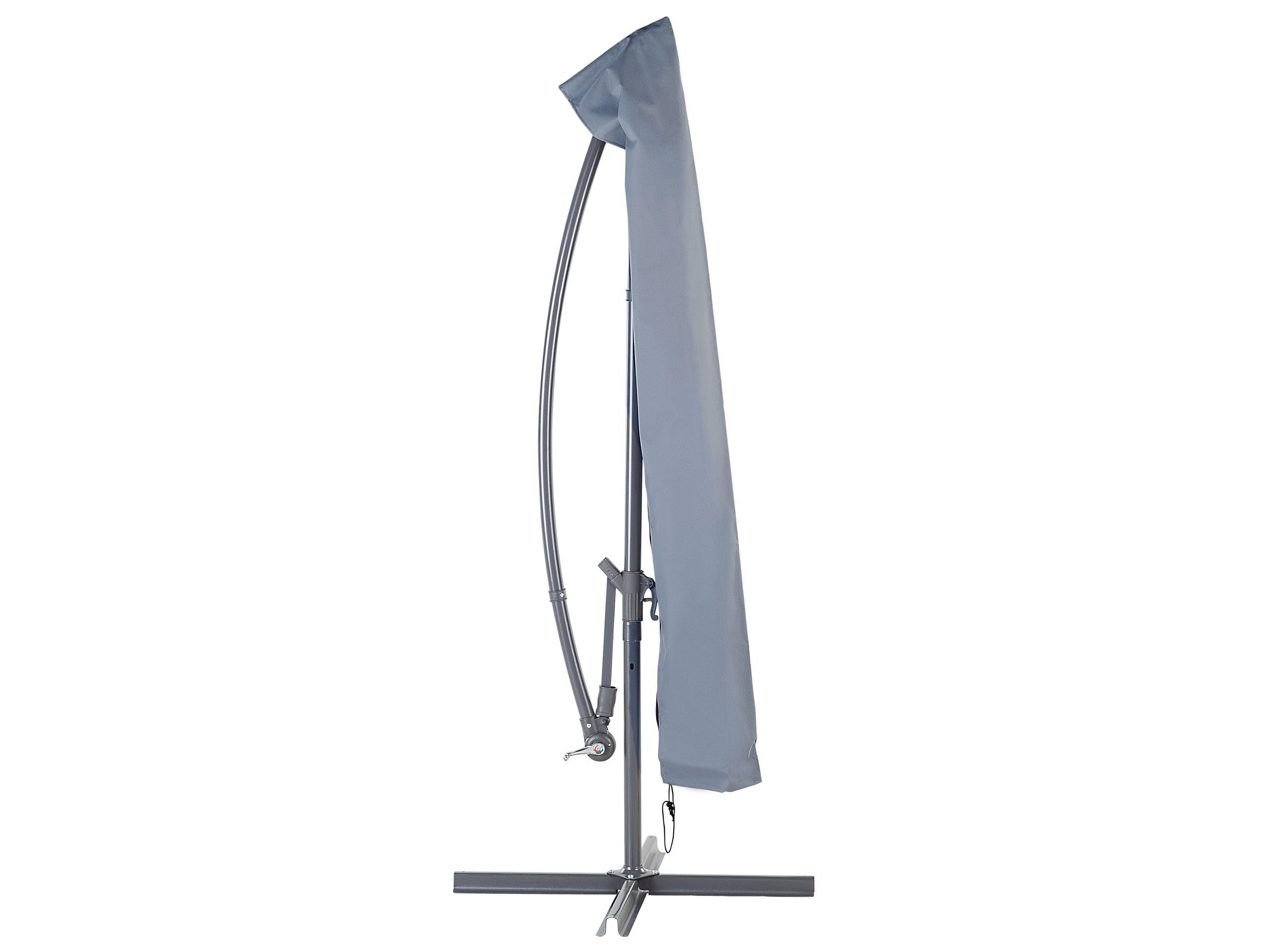 Parasol Rain Cover PVC Fabric Grey Protection