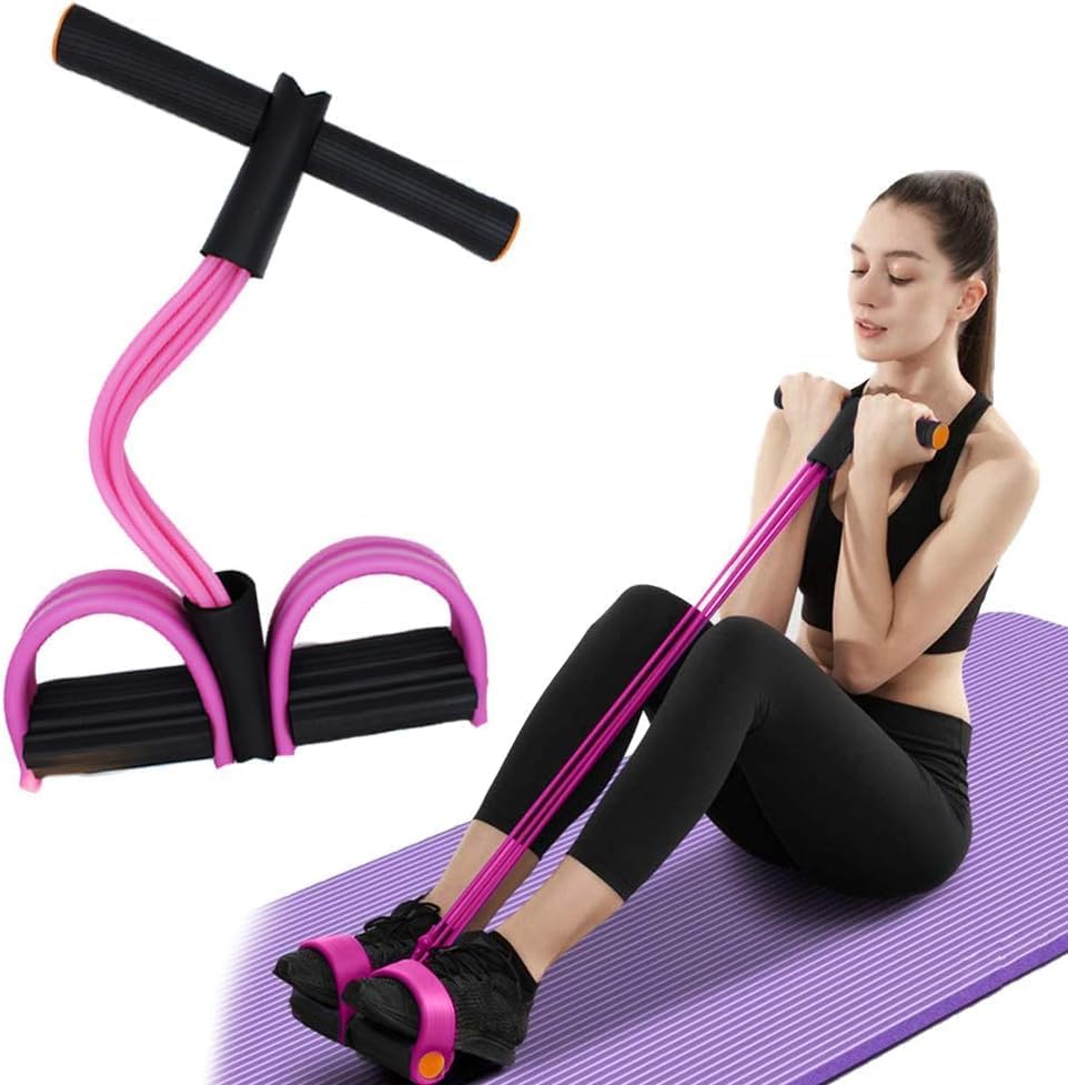Pull Reducer Bands 4 Tubes Body Pedal Exerciser Yoga Crossfit Exercise, Arm Exercise, Body Building Training Men and Women (Multicolor)-image-46