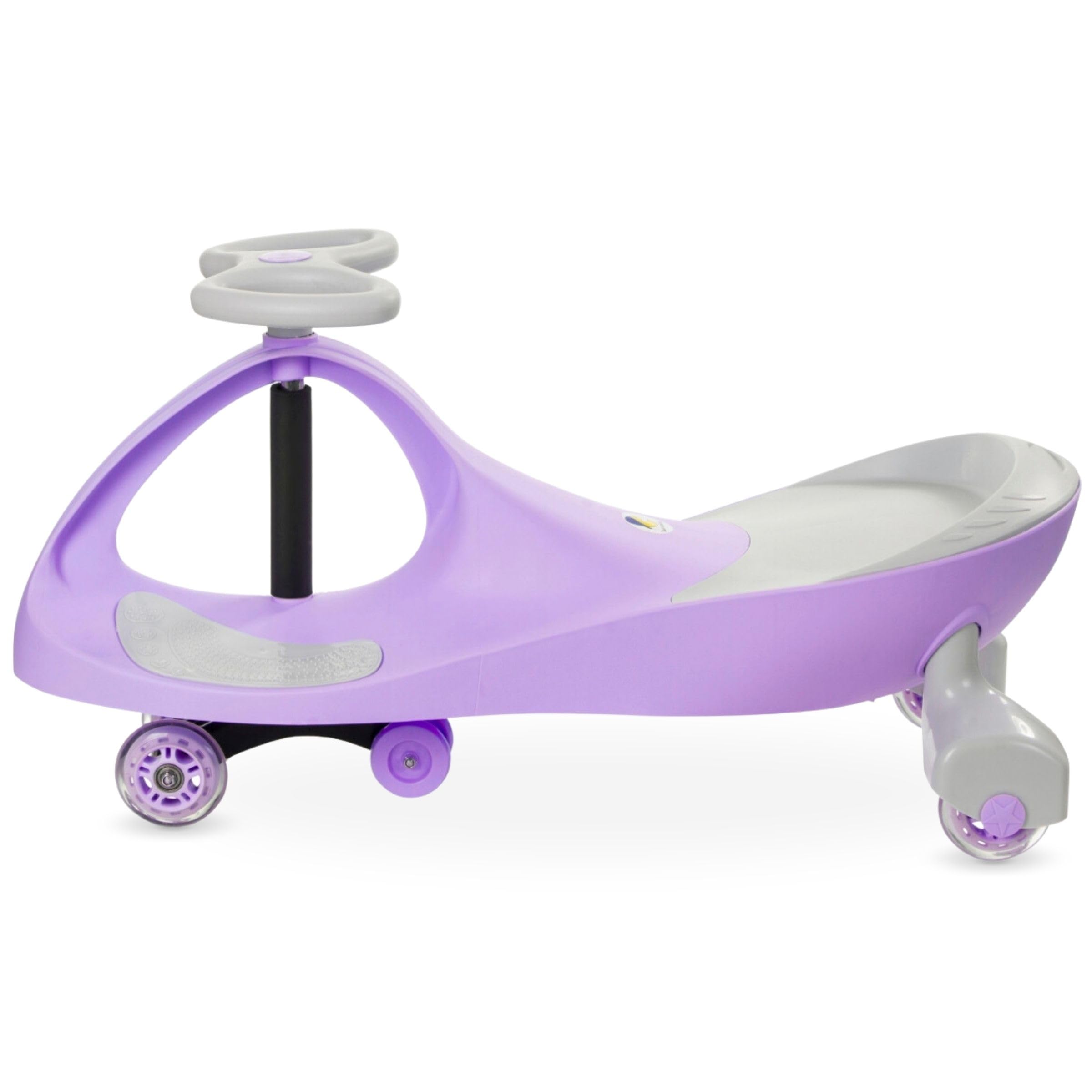 Coche para bebés 3+, TwistCar, Coche para niños pequeños, Vehículo para niños y niñas, Coche Giratorio con Volante, Ruedas de Goma, Capacidad de Carga hasta 120 kg, LED púrpura