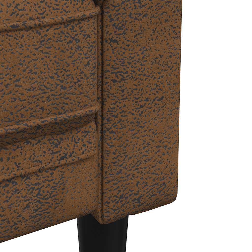 Sillón Chesterfield de Tela marrón,16.4kg-372546