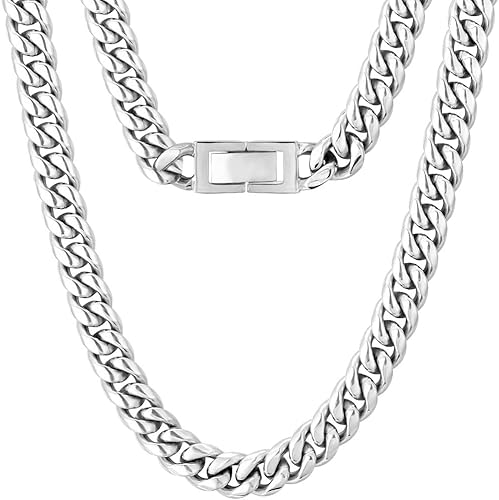 Amazon Krkc Co 幅10mm 喜平ネックレス キューバンチェーン ステンレス メンズネックレス 18k金メッキ 太目 キヘイ チェーン 4面カット メンズネックレス リンク チョーカー ヒップホップ ラッパー ダンサー B系 アクセサリー ホワイトゴールド 46 ネックレス 通販 Amazon Krkc Co 幅10mm 喜平ネックレス キューバンチェーン ステンレス メンズネックレス 18k金メッキ 太目 キヘイ チェーン 4面カット メンズネックレス リンク チョーカー ヒップホップ ラッパー ダンサー B系 アクセサリー ホワイトゴールド 46 ネックレス 通販