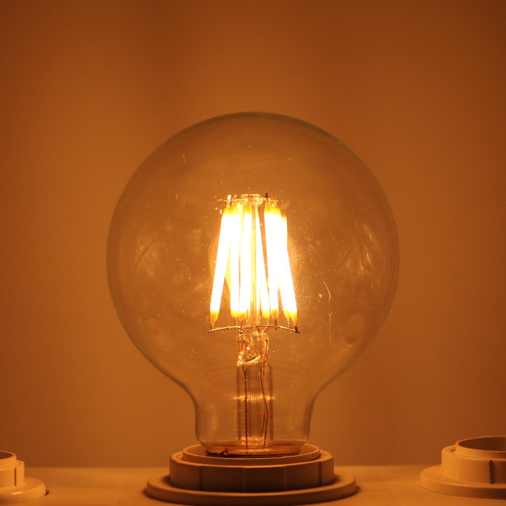 Mengjay E27 LED G80 8W Filament Glühbirne Edison Vintage Glühlampe Lampe Birne Warmes Licht 2200-2300K 780LM, Ideal Für Nostalgie und Antik Beleuchtung