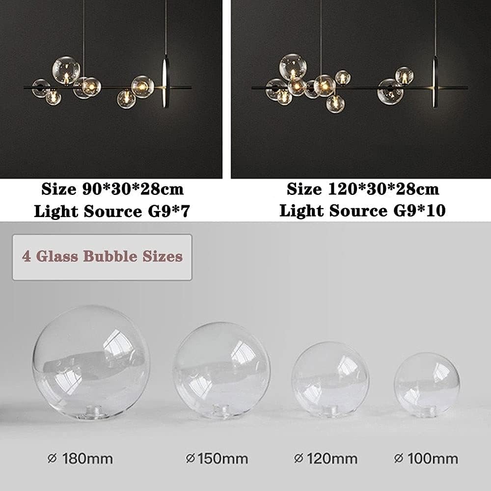 シャンデリアクリエイティブガラスバブルシャンデリアノルディックレストランハンギングペンダントライト装飾ペンダントランプ、キッチンリビ