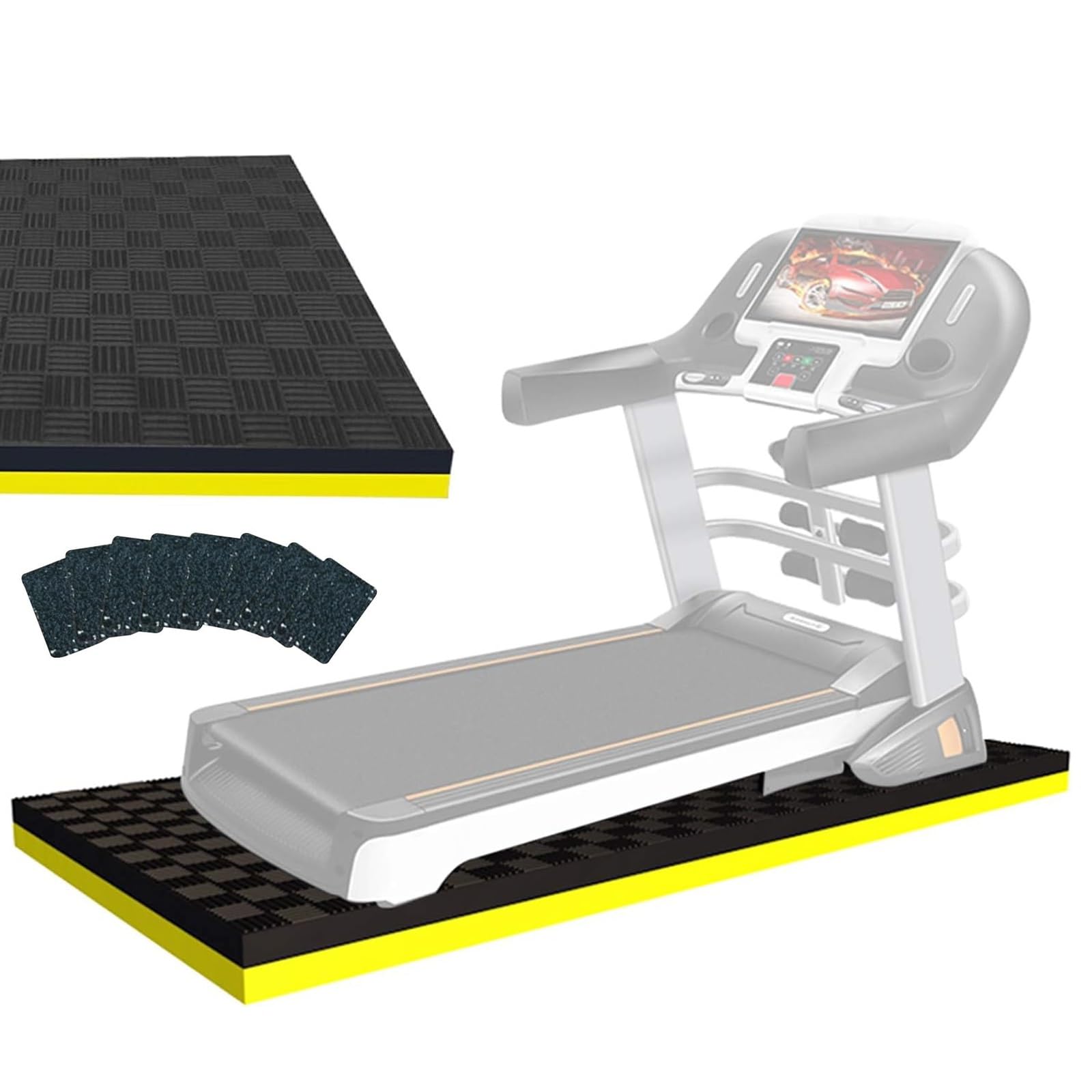 Alfombrilla para cinta de correr silenciosa para entrenar en casa en el salón