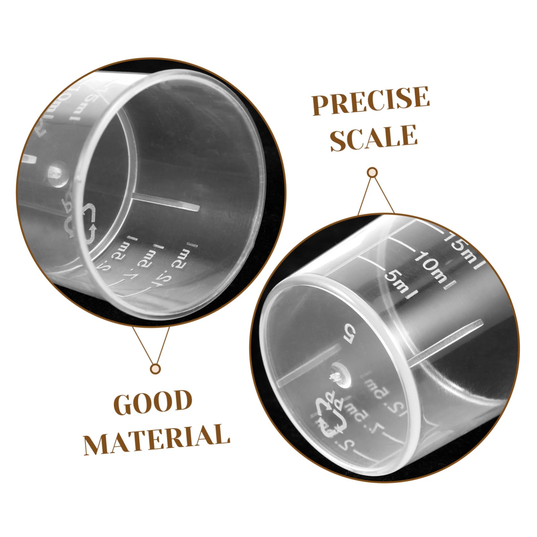 Alipis 4 Set Misurino Di Plastica Bicchieri Graduati Chiaro Bicchieri Trasparenti Tazza Di Misurazione Mini Tazza Beaker Da Laboratorio Piccolo Becher Misurini Riutilizzabile 100 Pezzi*4