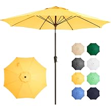 Ayge Patio Umbrella 9FT Outdoor Umbrella Patio for garden yellow