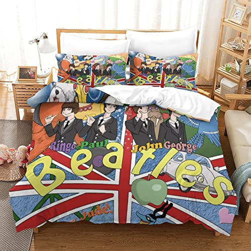 The Beatles 3D Parure De Lit en Microfibre Confortable Douce, avec Fermeture Éclair, avec Et Taie d’oreiller, Ultra Doux… - Les Beatles, Paul McCartney, John Lennon, RIngo Starr, George Harrison The Beatles 3D Parure De Lit en Microfibre Confortable Douce, avec Fermeture Éclair, avec Et Taie d'oreiller, Ultra Doux…