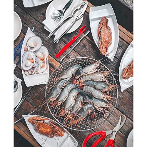 10 Pcs Seafood Tools Set - Crab Lobster Crackers Stainless Steel Forks Opener Shellfish Lobster Crab Leg Sheller Seafood Scissors #TOP6