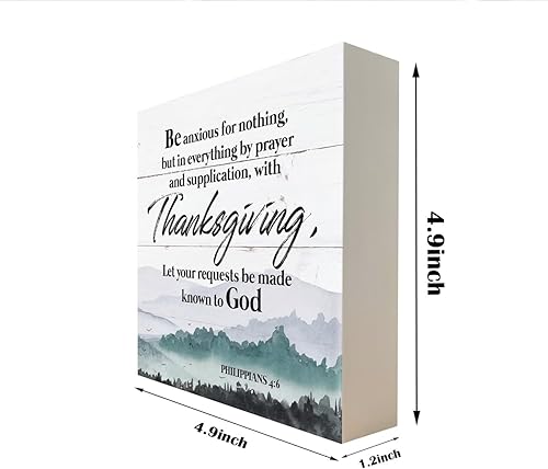 Miniatura 57 de Letreros de madera cristiana, versículo bíblico, filipenses 4:13 – I Can Do All Things Through Christ Who Strengthens Me, decoración de mesa