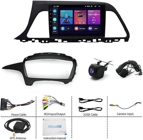 Miniatura 7 de Android 13.0 doble DIN estéreo para coche Hyundai Sonata 2015-2017 9 pulgadas HD pantalla táctil audio multimedia receptor con Carplay Android Auto