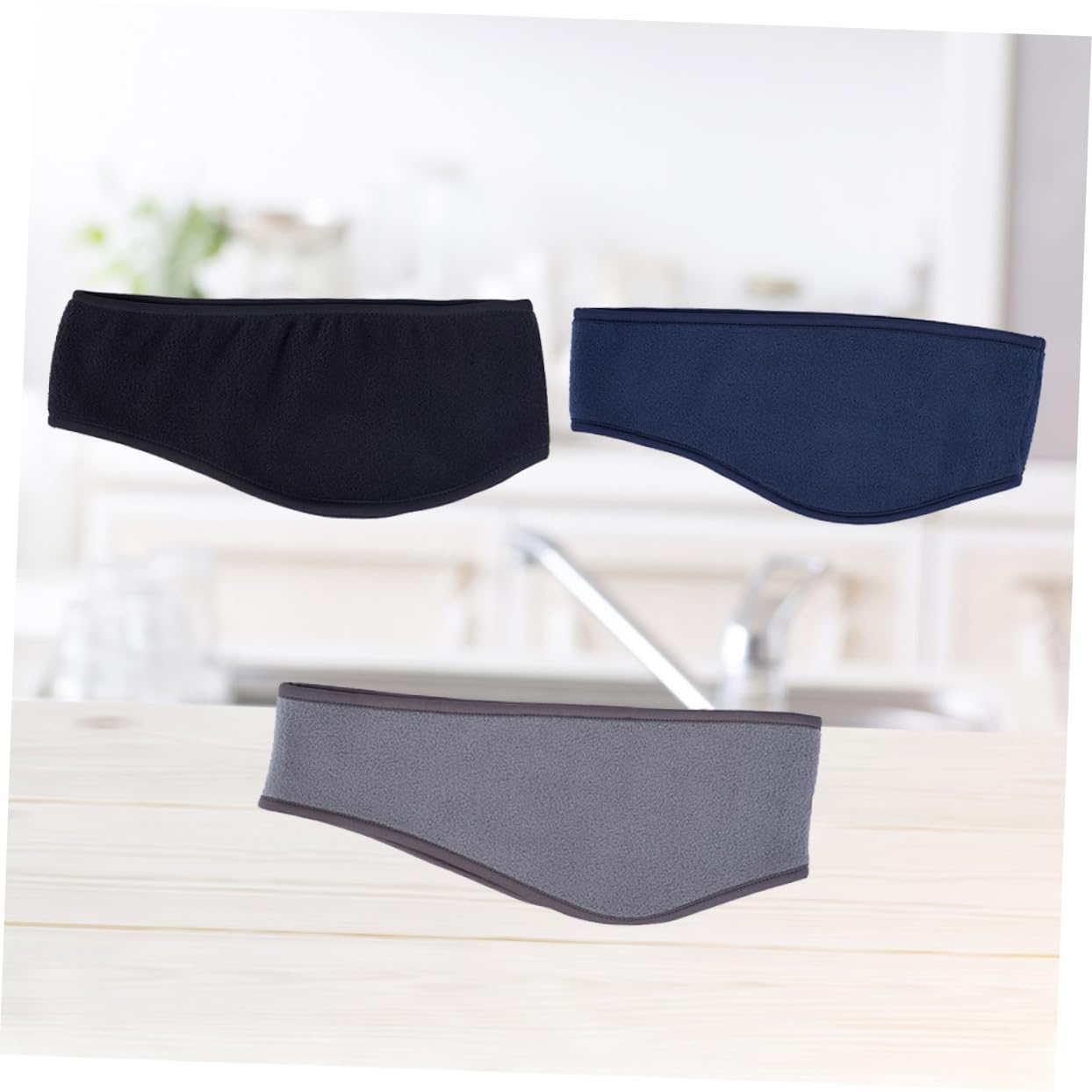 Abaodam 3 Pack Sports Ear Warmer Winter Head Wrap Stretchy Headband Cycling Headband for Cold Weather
