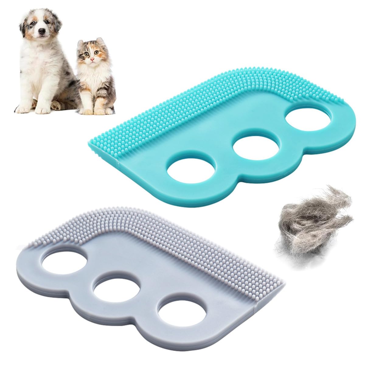 SamHeng Pet Hair Remover Brush, 2 Pcs Portable Dog Hair Remover Tool Cat Hair Removal Comb