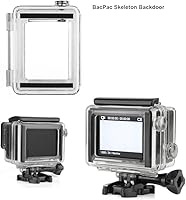 Vista 3 de SOONSUN BacPac - Kit de cubierta para puerta trasera GoPro Hero 3+ Hero 4 (estándar BacPac + Skeleton BacPac + LCD Touch BacPac) - Puerta trasera