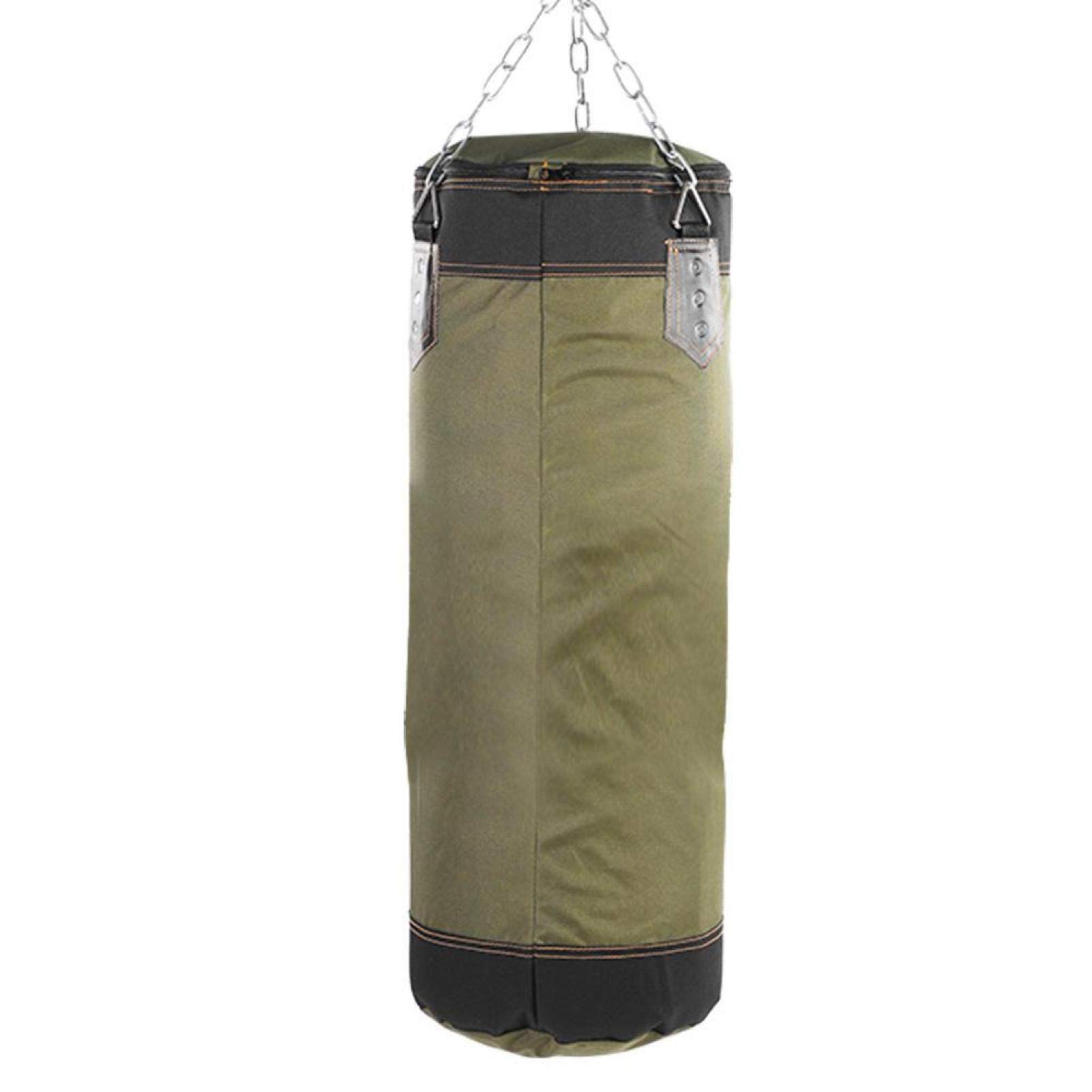 Sacco da boxe vuoto, sigillo con cerniera in PU Sacco di sabbia vuoto Pratica sabbia per(green, 60CM)