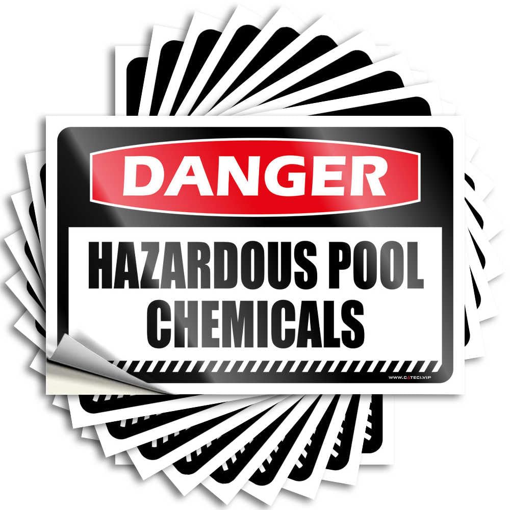 Friends Laptop Decals - Danger Hazardous Pool Chemicals Books Durable Sticker Easy Apply for Football Decor(12X18CM)