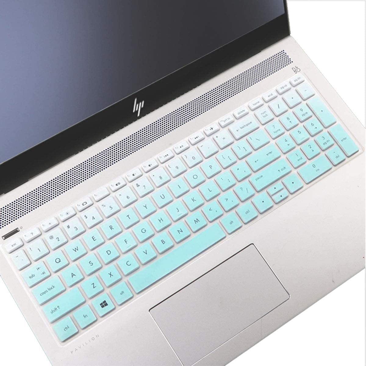Laprite Keyboard Protector Silicone Skin Cover for HP 15 Thin & Light 15.6-inch FHD Laptop Laptop (15s-gr0010au) - Gradient Mint Green (B09B5Z26YQ) Amazon Price History, Amazon Price Tracker