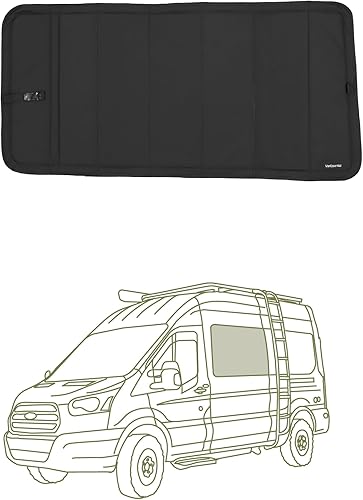 Miniatura 22 de VanEssential Cubierta de ventana deslizable aislante y oscurecedora diseñada para la furgoneta Ford Transit del año 2015 hasta la actualidad SIN gris