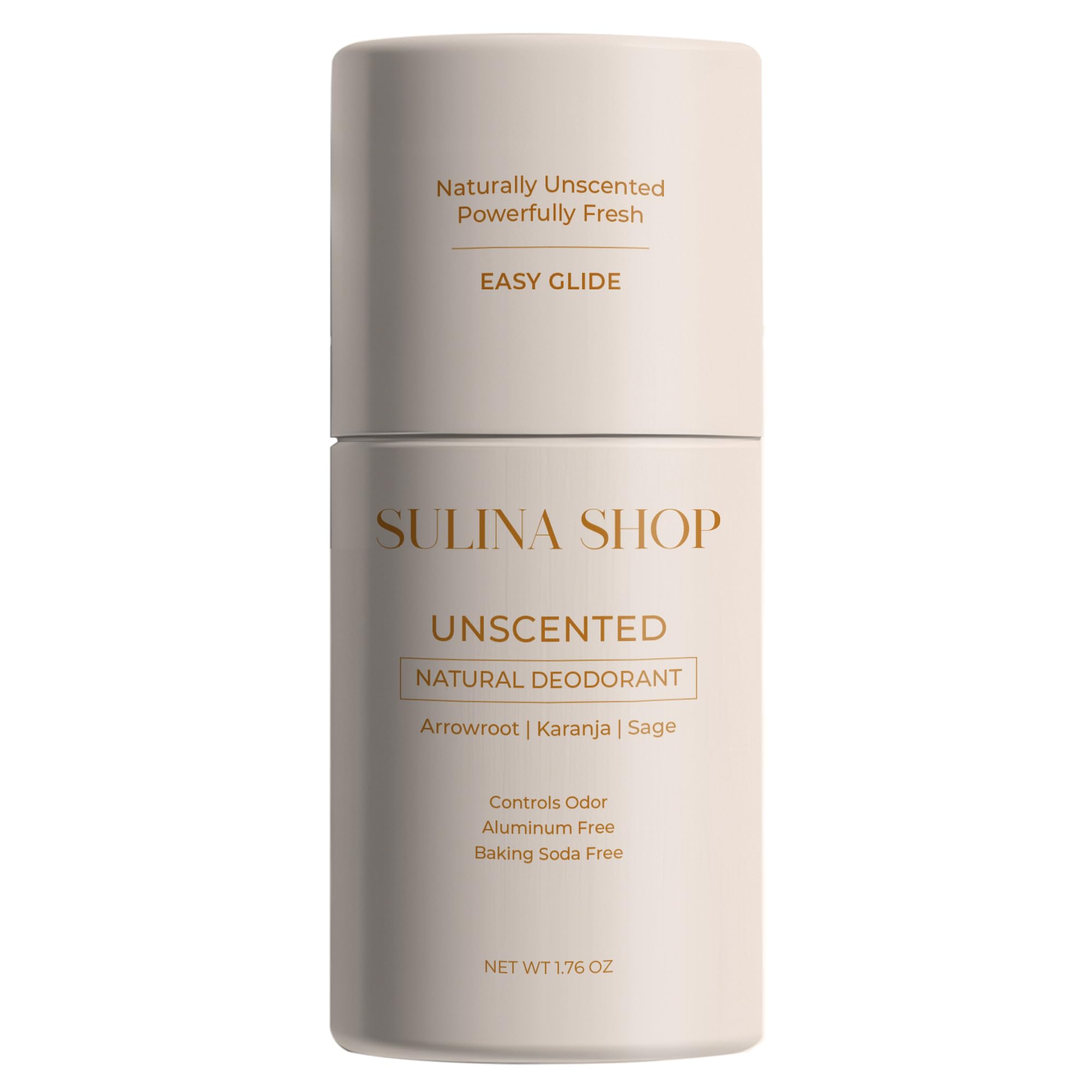 All Natural Deodorant for Women & Men – Unscented, Plant-Based, Aluminum-Free & Baking Soda-Free – Gentle for Sensitive Skin – 24 Hr Odor Protection – Travel Size