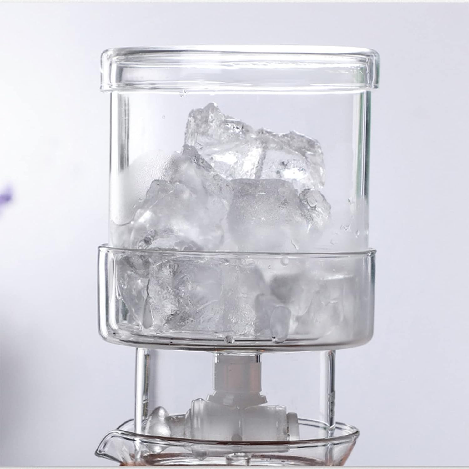 Coffee Pot Cold Ice Drip Water Drip Coffee Maker 600ml Portable Reusable Filter Glass Percolators Espresso Barista Tools Dripper Pot for Ice Drip Espresso