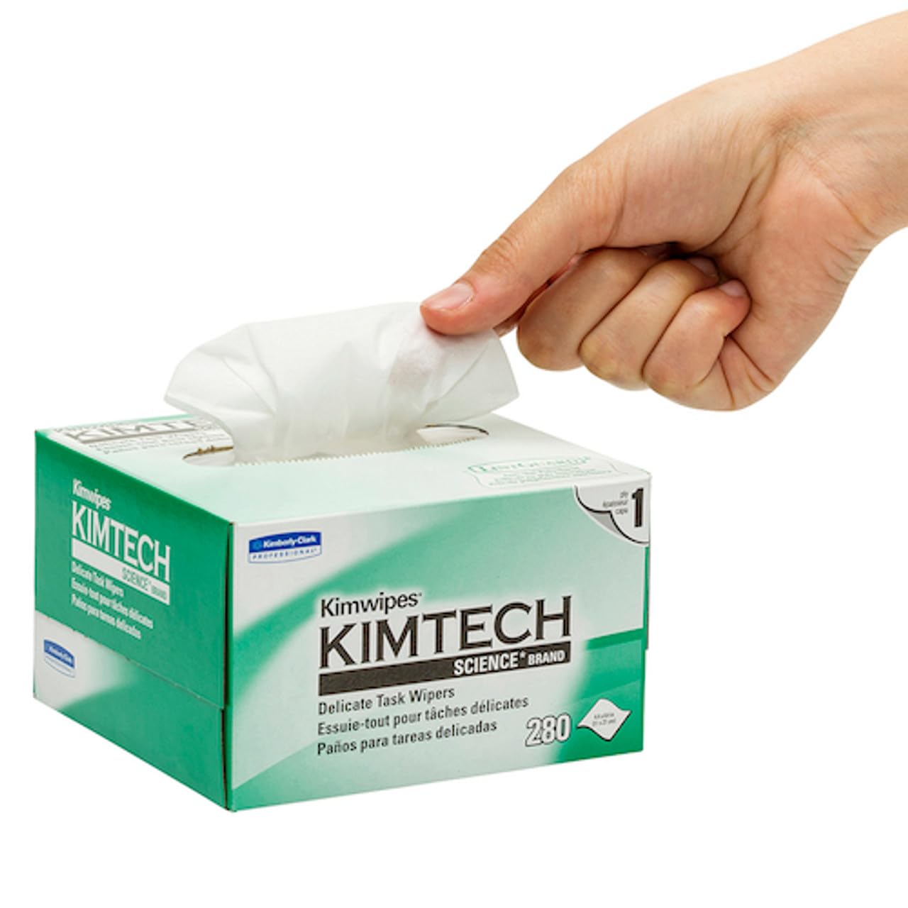 Kimwipes Toallitas Delicadas 1 Capa – Pack 6 Cajas x 280 Uds (1680 Toallitas) – Limpieza de Lentes, Laboratorio, Fibra Optica y Superficies Delicadas – Antiestáticas, Sin Pelusa – TFS
