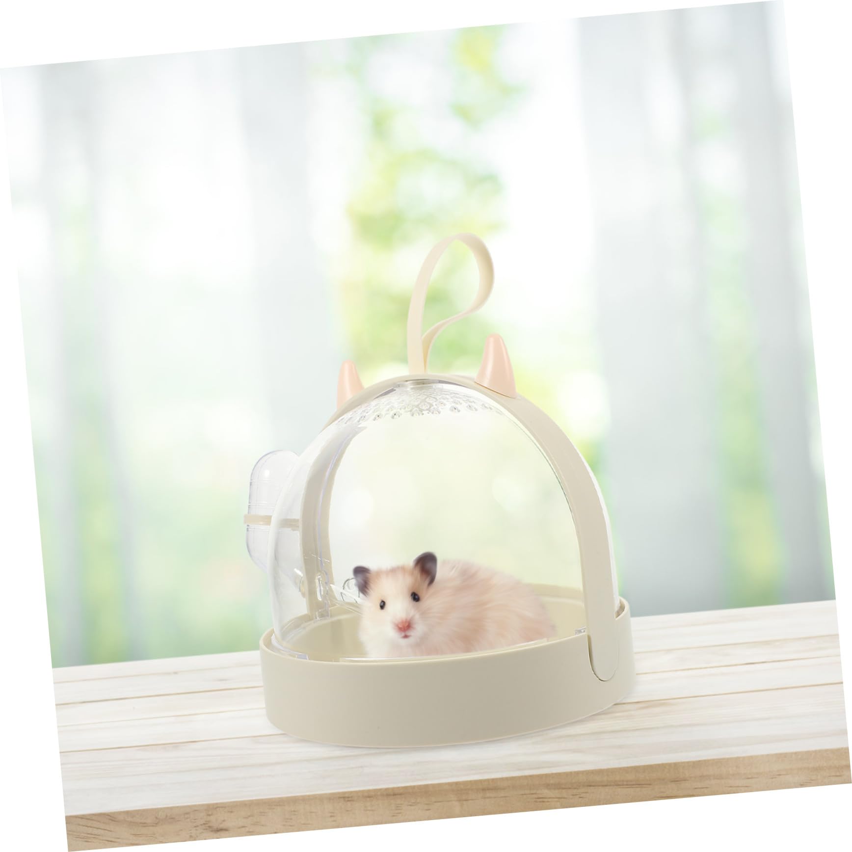 Atmungsaktive Tragbare Hamster Transportbox aus Robustem Material Transparenter Kleintierkäfig für Zwerghamster Chinchilla und Kleine Haustiere für Reisen und Outdoor Einsatz