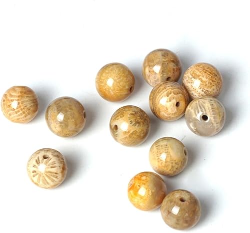 Miniatura 4 de 100 cuentas redondas sueltas de crisantemo de 0.315 pulgadas (0.315 in), cuentas de curación energética, tamaño de agujero de 0.039 pulgadas (0.039