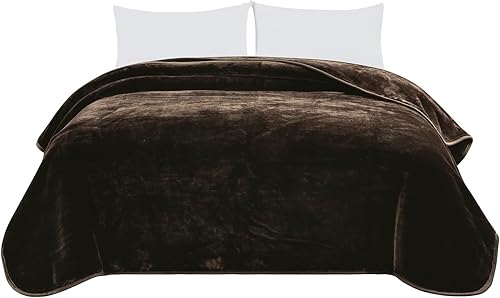 Vista 22 de Chezmoi Collection Manta pesada de una sola capa, 9 libras, estilo coreano, de visón Raschel, gruesa y sedosa, 26.46 oz/m², 85 x 95 pulgadas