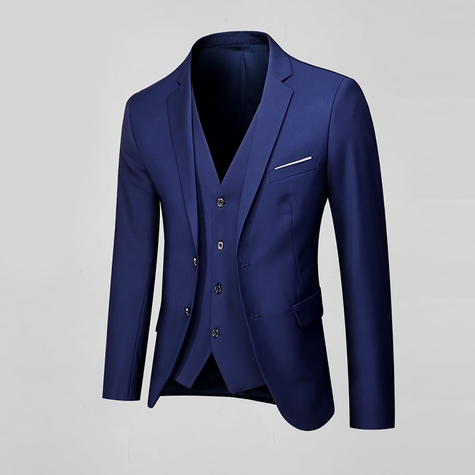 Traje de Hombre Slim 3 Piezas Traje de Negocios Boda Fiesta Chaqueta Chaleco y Pantalones Animales Adulto