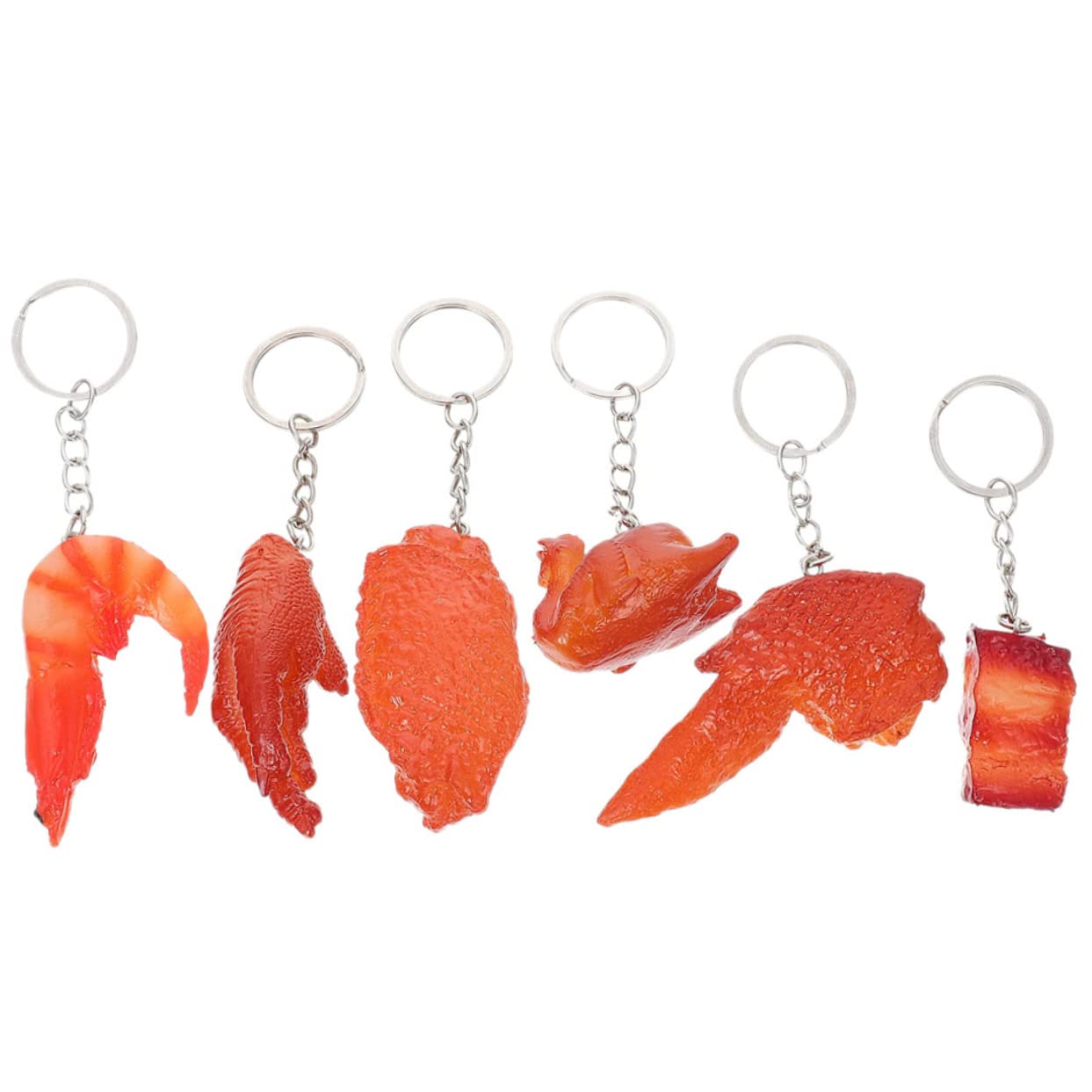 Portachiavi A Forma Di Coscia Di Pollo Fritto - Simulazione Cibo In PVC, Divertente E Realistico, Per Borse, Zaini E Chiavi - 2