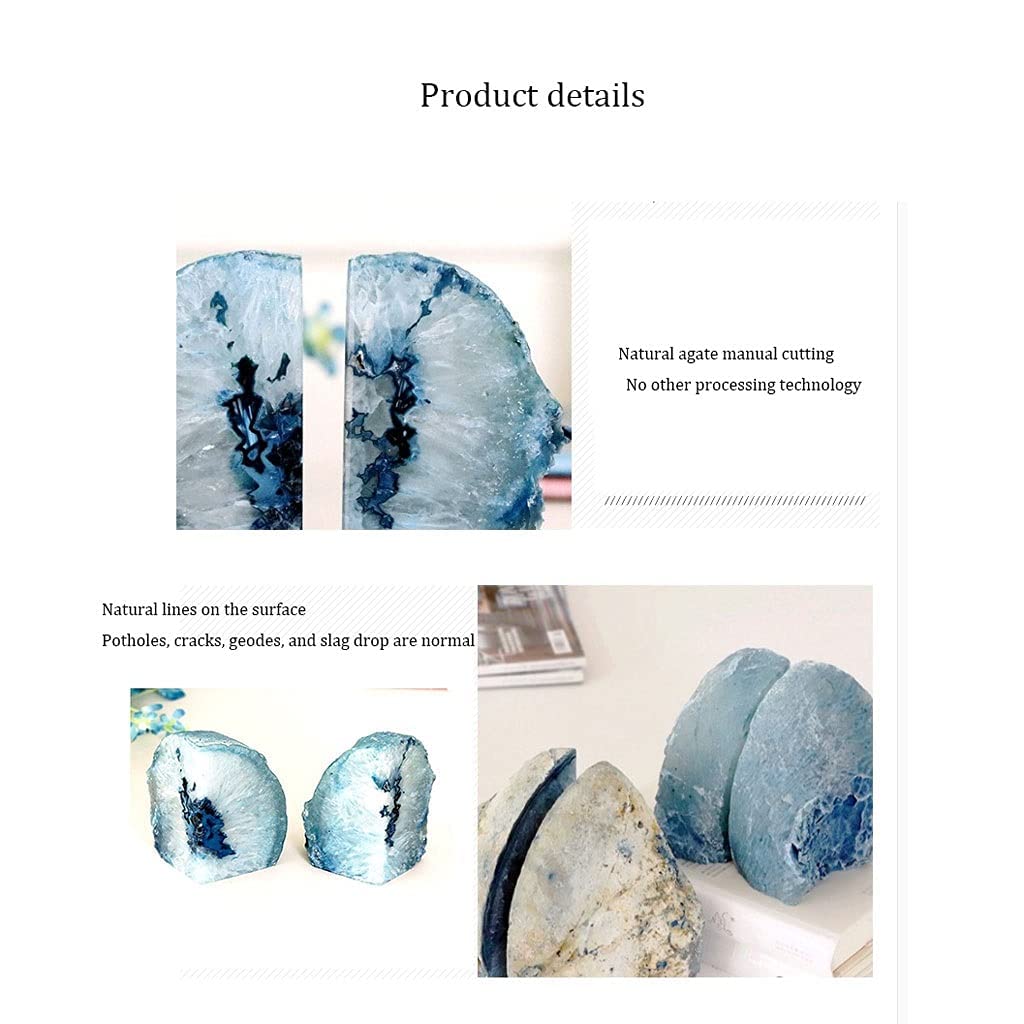 Fermalibri in agata, aperto in geode, adatto per casa, scuola, ufficio, bar, ornamenti decorativi