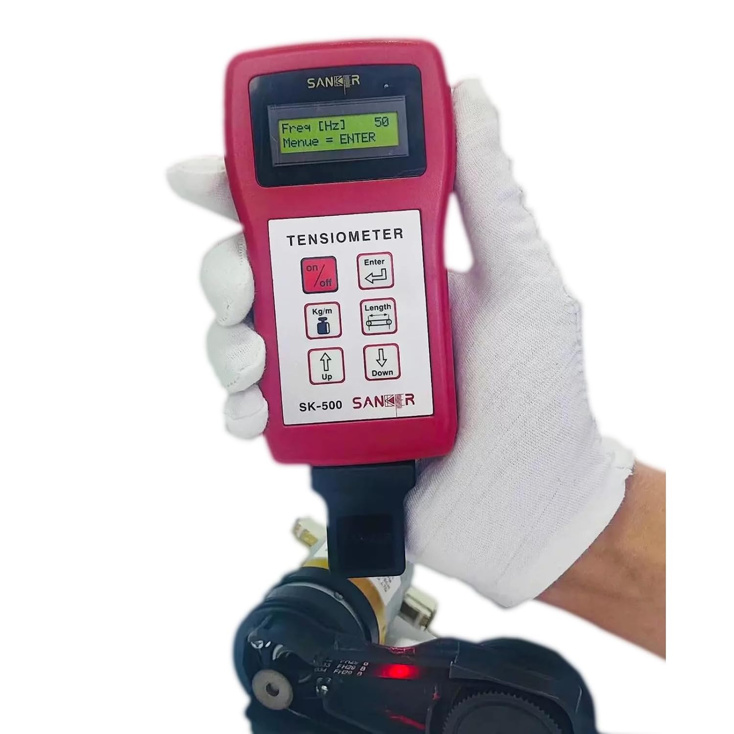 SK-500 Infrared Belt Tension Meter Tester Non-Contact Belt Tension Gauge Tensiometer Measuring Range 10Hz-800Hz