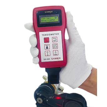 SK-500 Infrared Belt Tension Meter Tester 10Hz-800Hz | Dual probe infrared belt tension gauge with pulsed light non-contact frequency measurement for V-belts and timing belts