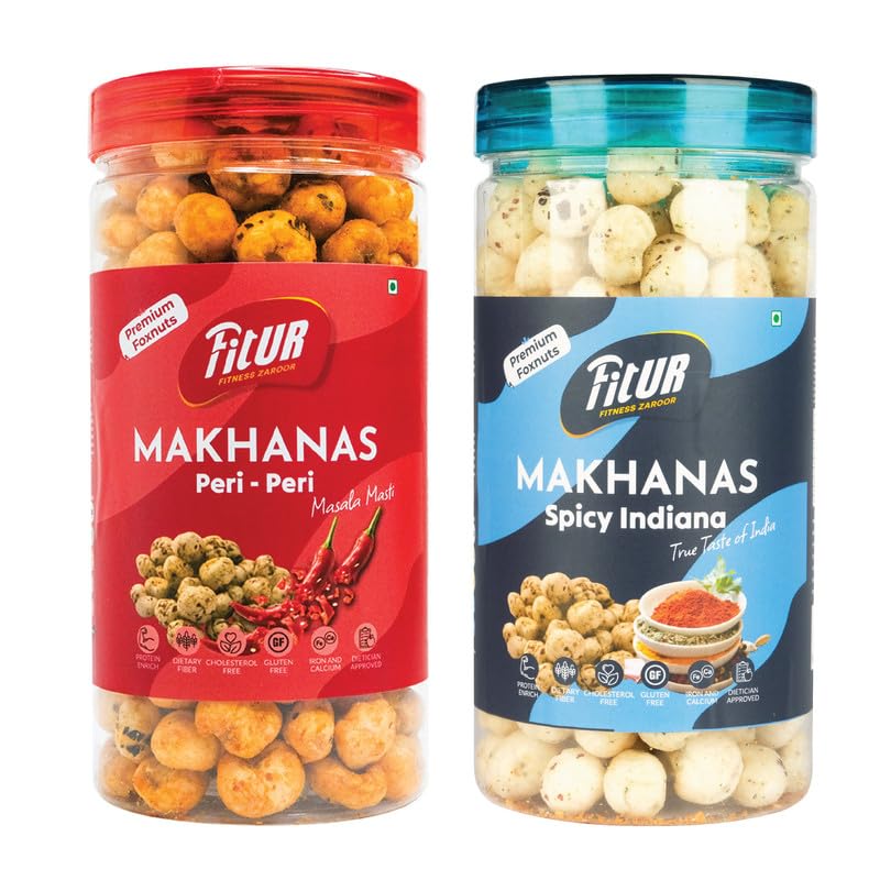 FitUR Roasted And Flavored Makhana Combo Pack, Crunchy And Super Delicious Makhana Healthy Snacks (Pack of 2, 160g) (B0DF2PZVDN) Amazon Price History, Amazon Price Tracker