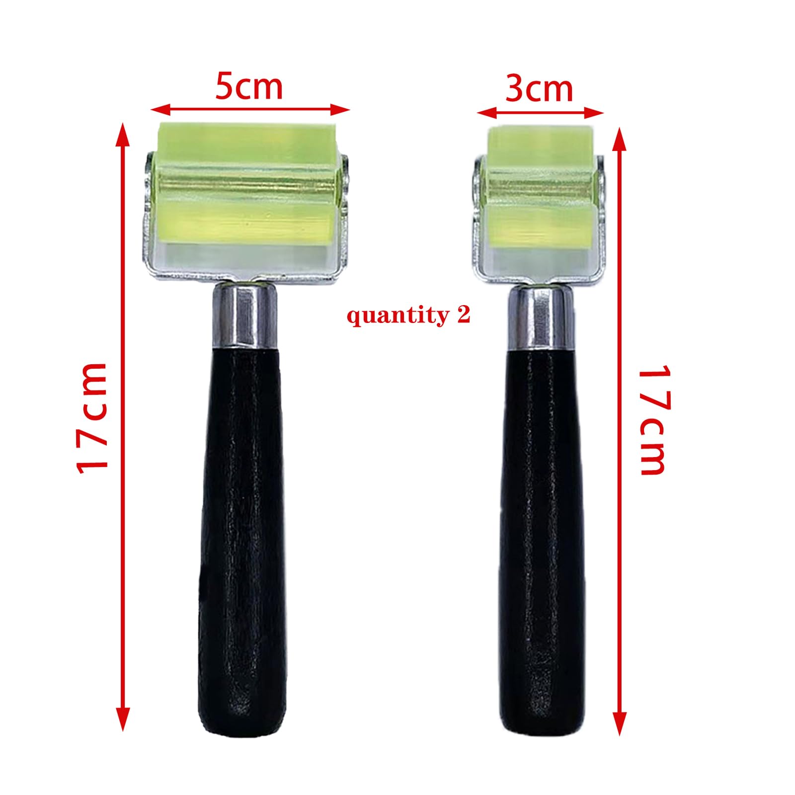 2x Rolka dociskowa Wałek dociskowy, Rolka dociskowa Narzędzie, 30mm i 50mm Silikonowy Wałek Dociskowy Ręczny Roller, Rolka Dociskowa Bitumen, Wałek do Tapet, Wałek do Tapet Rolka Dociskowa Mała do