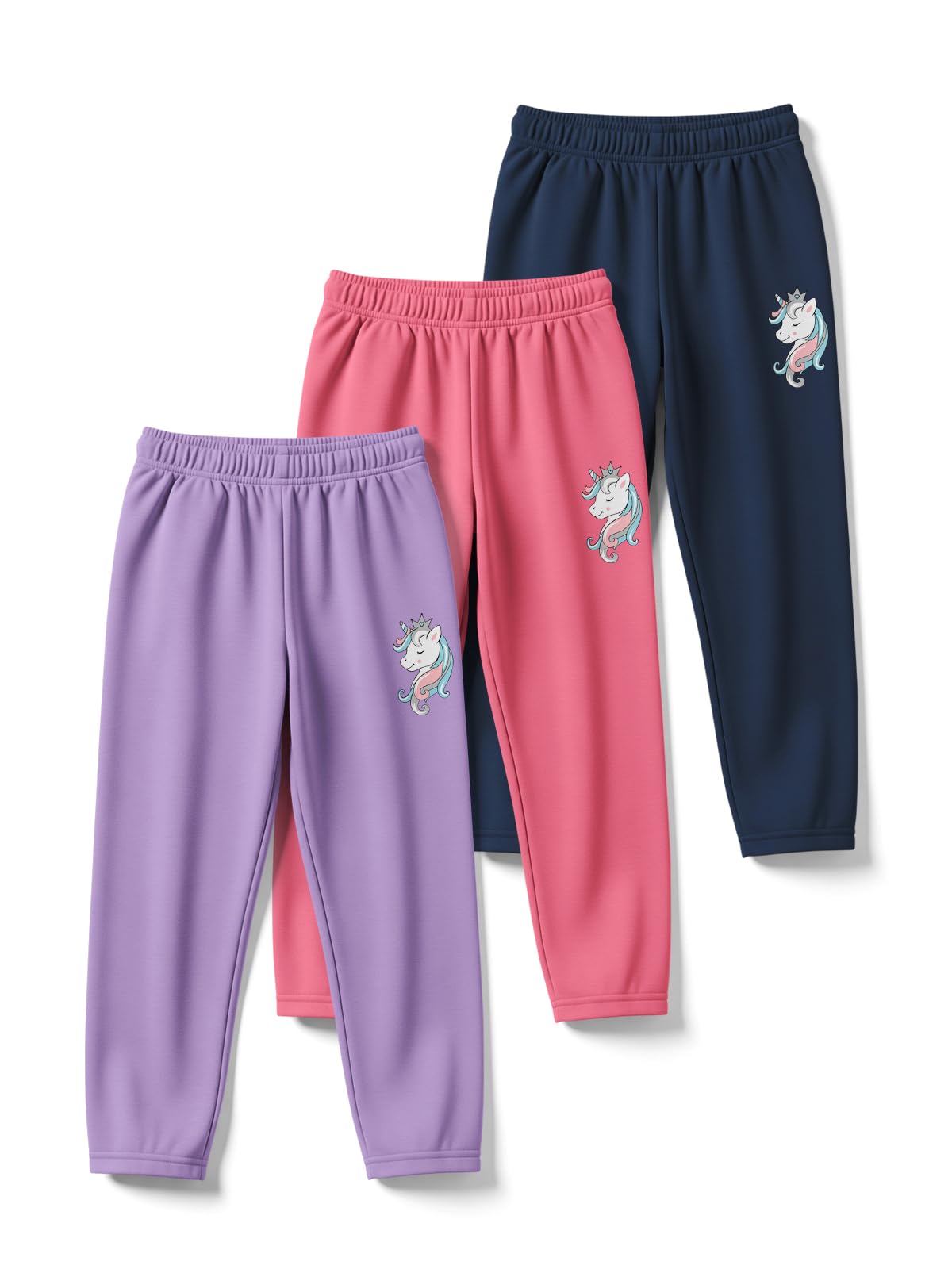 HELLCAT Printed Track Pants for Girls | Blended Cotton Feel Lower | Night Pants & Track Pant Pants | Sizes 3-16 Years | Pack of 3-picture-22