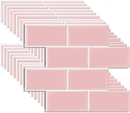 DLOETT 3D Self Adhesive Wall Sticker Masonry Pattern Tile Wallpaper DIY Home Decor Kitchen Living Room 10PCS