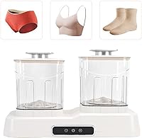 Vista 6 de Asixxsix Underwear Washer, 2000mAh Rechargeable Dual Chamber Quiet, Portable Mini Washing Machine, Cordless Washing Machine for Bra Underwear Socks