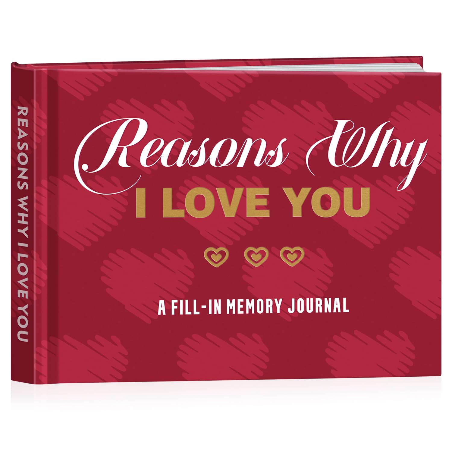 Miaikoe Reasons Why I Love You, A Fill-in Momory Journal for Couples Boyfriend Girlfriend Husband Wife Anniversary Christmas Gift for Your Loved (Red)