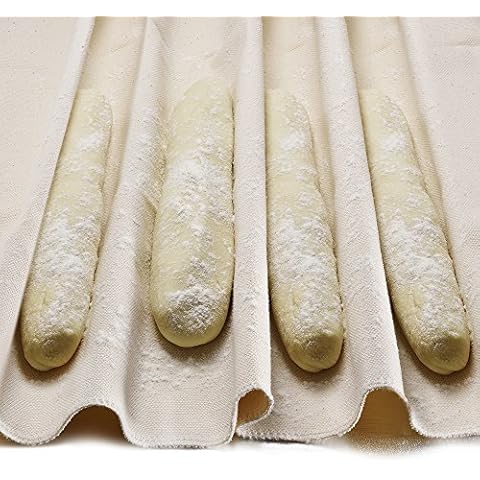 Professional Proofing Cloth Baker's Couche for Baguette Bread Loaf Dough 30 X 18 Inches Cover
