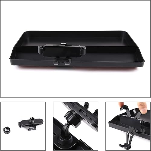 Miniatura 6 de LLKUANG Bandeja de almacenamiento de mesa de tablero de consola central de automóvil ABS para Toyota Tacoma 2016-2020, organizador de instrumentos,